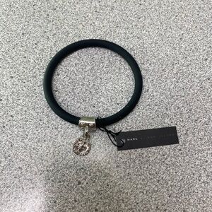 Marc by Marc Jacobs Black Argento Bracelet with Silver Charm NWT